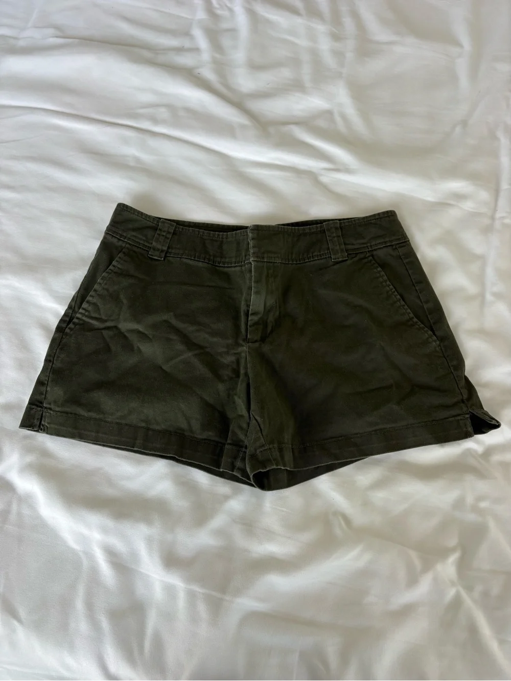 New York & Company Olive Green Chino Shorts